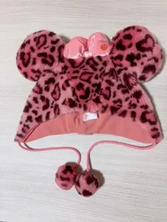 ディズニー ミニー ヒョウ柄 ファンキャップ 帽子 ピンク