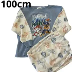 パウパトロール　【100cm】長袖パジャマ 上下セット　子供用　ワッフル生地
