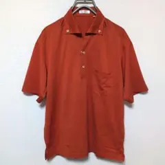 ジーゲラン ポロシャツ 新品 日本製 46 オレンジ 半袖 スキッパー風 ロゴのサムネイル