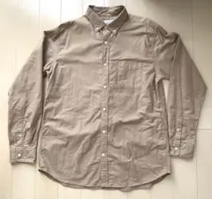 GLOBAL WORK グローバルワーク茶ベージュ ボタンダウンシャツ XL
