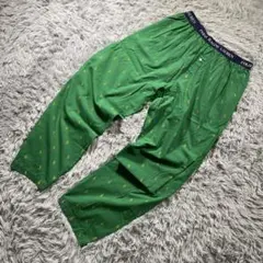 POLO RALPH LAUREN 総柄パジャマパンツ グリーン L コットン