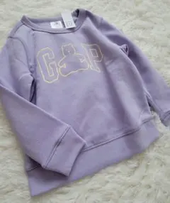 新品　ベビーGAP ギャップ 裏起毛　トレーナー105cm　ラベンダー　クマ