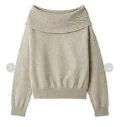 Mila Owen ベージュ オフショルダー セーター 長袖