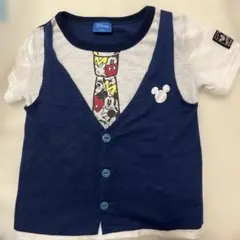 Disney ミッキーマウス 重ね着風Tシャツ