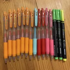 ペン15本セット(蛍光ペンのおまけ付き)