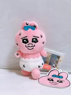 おぱんちゅうさぎ　SNS風アクリル付きマスコット　ぬいぐるみ