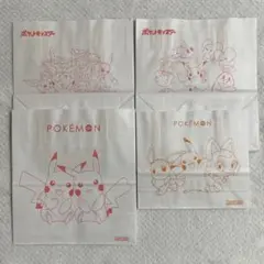 未使用！ポケモン イラスト入り紙袋 4枚セット