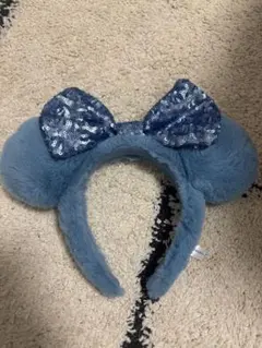 ディズニー カチューシャ スパンコール　ブルー