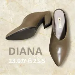 ダイアナ ミュールパンプス スリッポンミュール チャンキーヒール