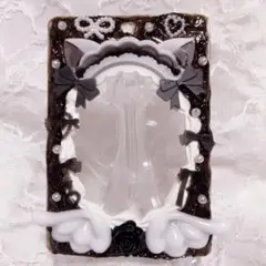 ホイップデコ トレカケースキーホルダー 猫耳メイド 黒