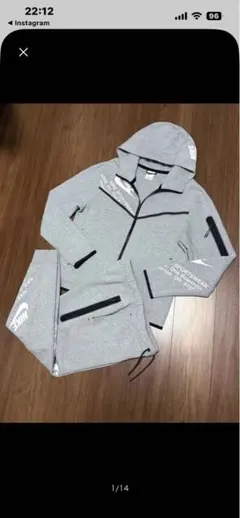 グレー メンズL セットアップ テックフリース 廃盤 灰色 ナイキ NSW