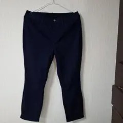 ウルトラストレッチデニムクロップドレギンスパンツXL ダークブルー