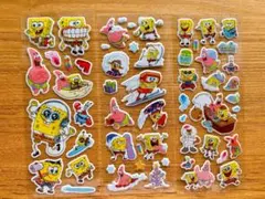 スポンジボブ　ぷくぷくシール　立体シール　3枚セット