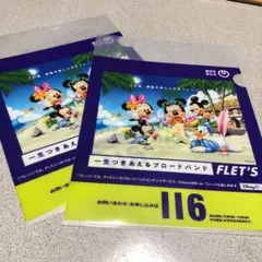 ディズニー　ミッキー&ミニー&ドナルド他　2枚組クリアファイル