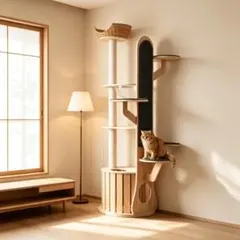 傷あり】KARIMOKU CAT TREE ブルー&モカブラウン - メルカリ