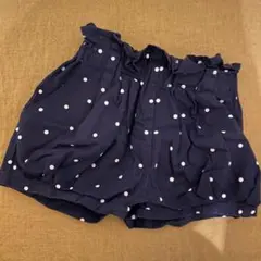 petit main ネイビー 水玉 フリルショートパンツ 100サイズ