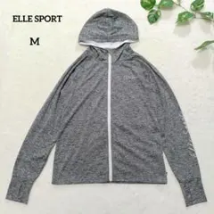 エルスポーツ パーカー ジップアップ フード グレー M スポーツ サムホールのサムネイル
