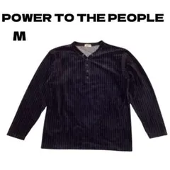 人民的力量 法蘭絨襯衫 黑色 條紋 M