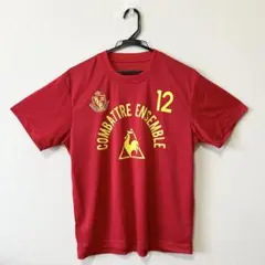 新品未使用　美品　ルコック　名古屋グランパス　赤　半袖　サッカーTシャツ　フリー