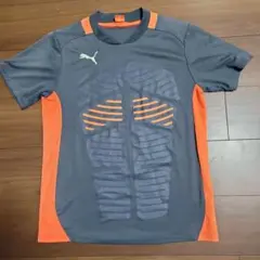 Puma グレー/オレンジ シャツ Sサイズ