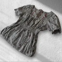 HYSTERIC GLAMOUR Y2K 日本製 チェックギャザーブラウスのサムネイル
