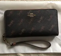COACH 長財布 ブラック/ブラウン