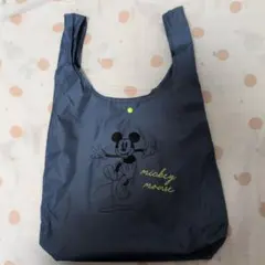 ミッキーマウス エコバッグ ダークグレー