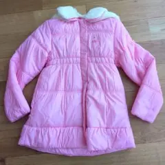 ミキハウス　mikihouse　ピンク 中綿コート ファー付きフード