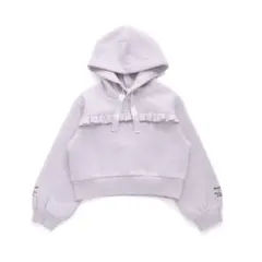 JENNI ジェニィラブ　裏起毛フリル切替えショート丈パーカー　140cm