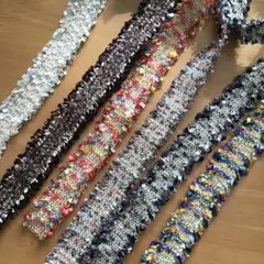 ツイードリボン(幅約25㎜)各30㎝ 6色セット