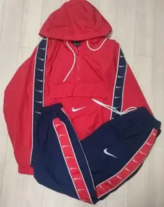 NIKE ウーブン ビックスウォッシュ セットアップ ネイビー レッド