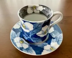 九谷焼　青花柄カップとソーサー5客セット