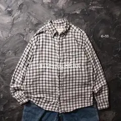 HIGH SIERRA ネルシャツ チェック　コットン　ホワイト　ブラック
