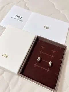 ete エテ ドロップ フープピアス プラチナム 箱・購入証明書付き