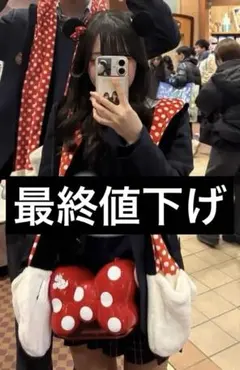 ミニーマウス　マフラーキャップ