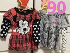 ミニー　長袖Tシャツ2枚セット