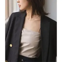 NOBLE バックラインスイマーキャミ　ベージュ《未使用タグ付き》のサムネイル