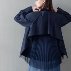 ノーカラージャケット フリル