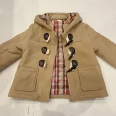 【値下げ】ダッフルコート 90cm ベージュ チェック