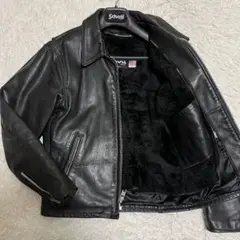 美品☆Schott/ショット/642/ライナー付き/ライダースジャケット/レザー schott ショット 642 ボアライナー付 レザー シングル