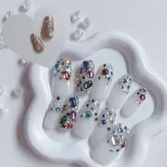 【12枚】ネイルチップ♡メンカラ／推し活／韓国／ギャル／サンリオ　017