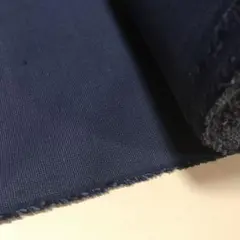 在庫限り　3m ネイビー　コットンリネン　無地　生地