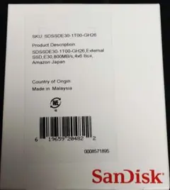 SanDisk SSD 1TB (SDSSDE30-1T00-GH26)のサムネイル