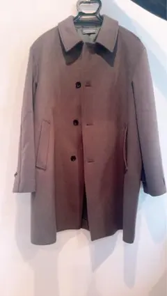 ビューティアンドユース ブラウン ステンカラーコート エクストラファインウール