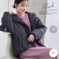 earth music&ecology 黒 ダウンジャケット フード付き