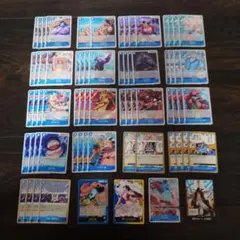 蒼海の七傑【青】デッキパーツ 21種68枚 ワンピースカード