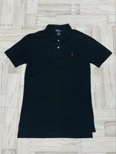 Polo Ralph Lauren ポロシャツ ブラック 赤ホース刺繍 短丈 - メルカリ