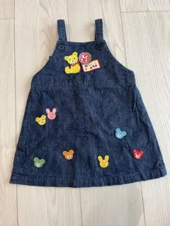 miki house デニムジャンバースカート 90cm