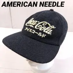 【ユーズド】アメリカンニードル ウールキャップ コカコーラ カタカナテキスト