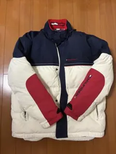 TOMMY HILFIGER ダウンジャケット ネイビー/クリーム/レッド